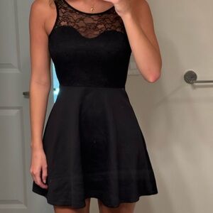 H&M Black Lace Mini Dress